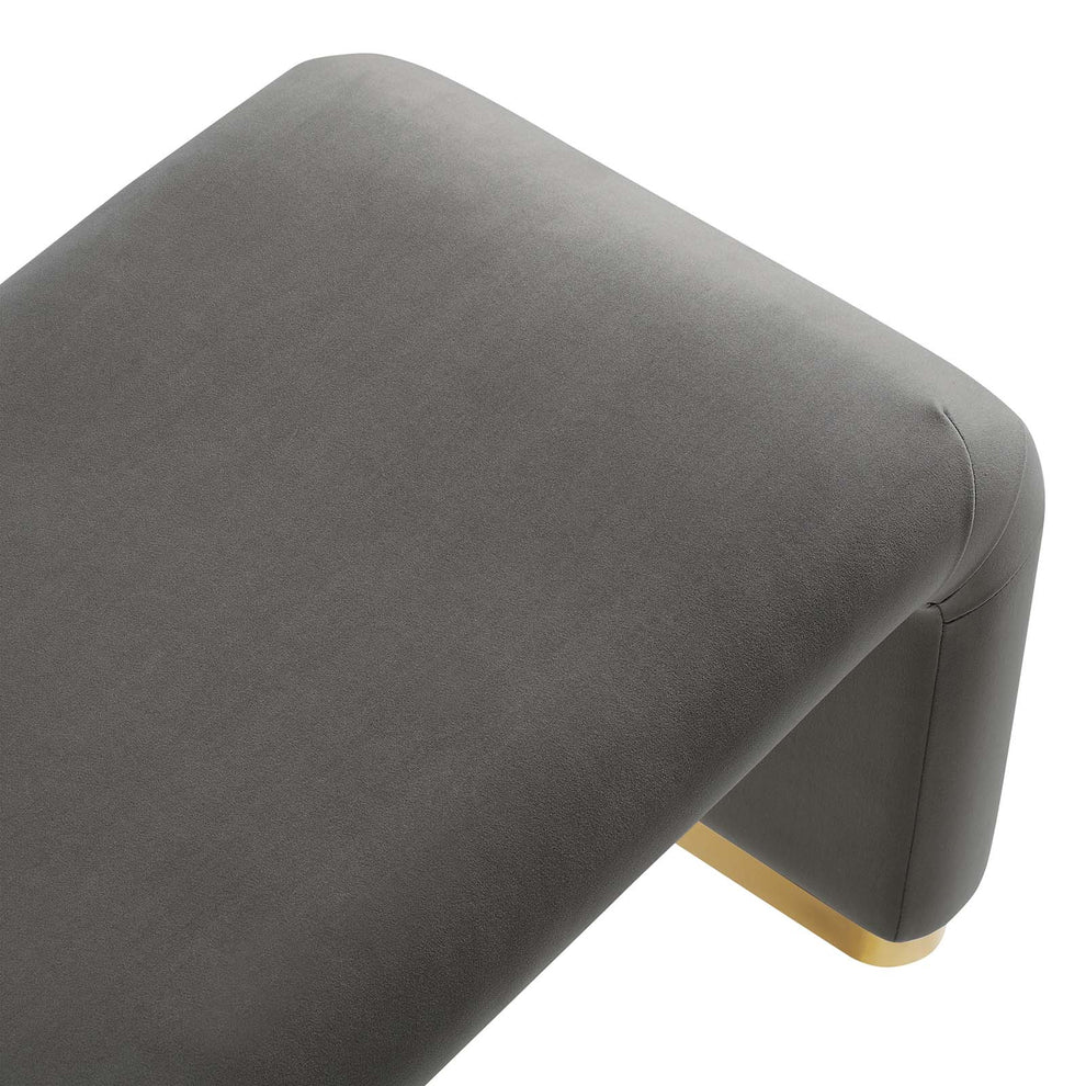 Koda Performance Velvet Waterfall Long Bench By Modway - EEI-6734 | Benches | Modishstore - 53