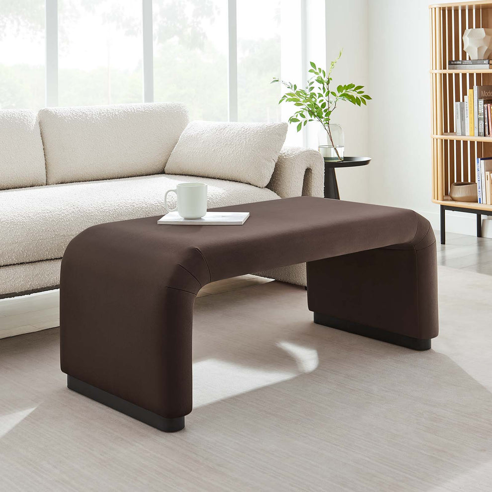 Koda Performance Velvet Waterfall Ottoman By Modway - EEI-6735 | Ottomans | Modishstore - 1