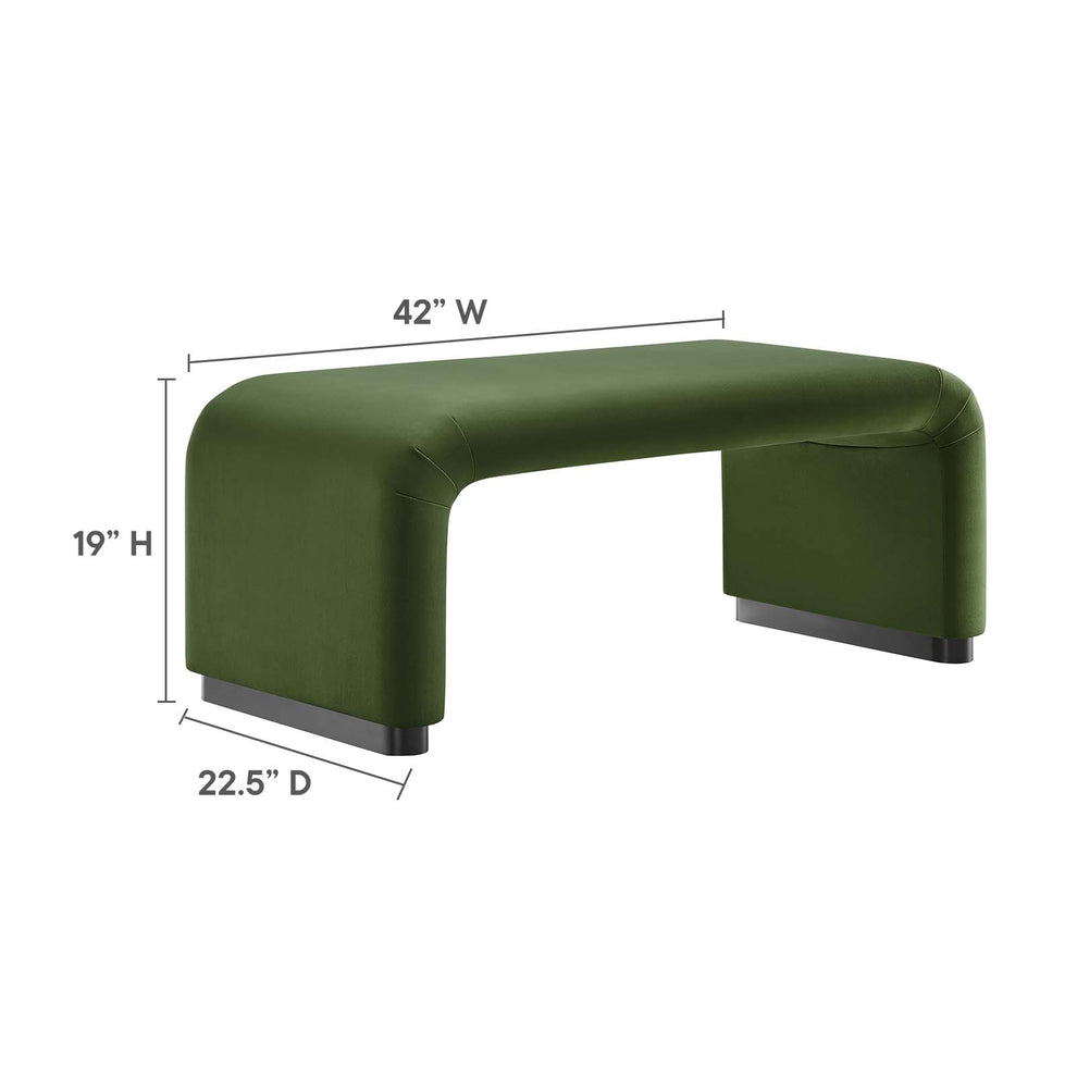 Koda Performance Velvet Waterfall Ottoman By Modway - EEI-6735 | Ottomans | Modishstore - 26