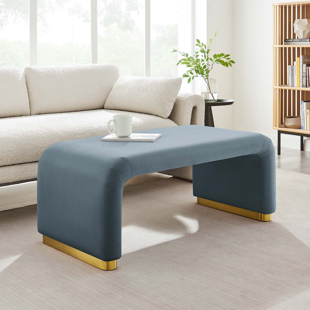 Koda Performance Velvet Waterfall Ottoman By Modway - EEI-6735 | Ottomans | Modishstore - 38