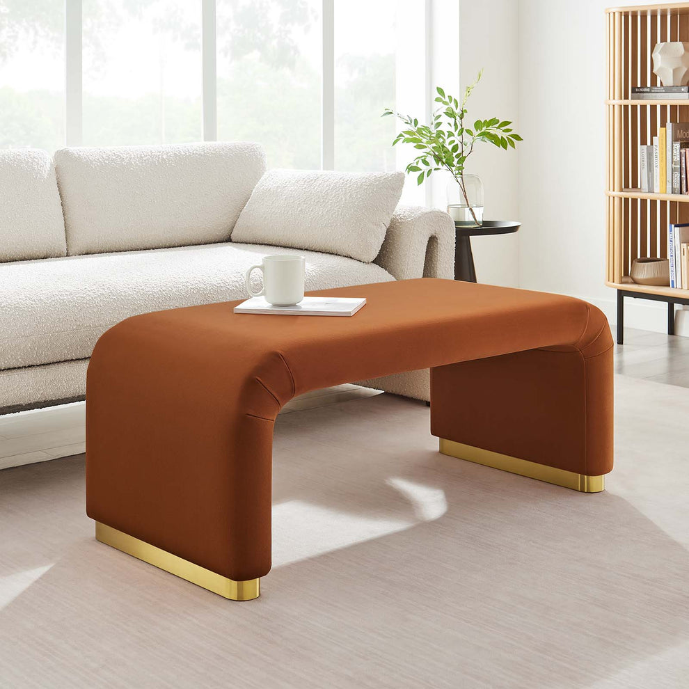 Koda Performance Velvet Waterfall Ottoman By Modway - EEI-6735 | Ottomans | Modishstore - 47