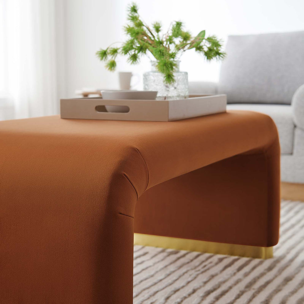 Koda Performance Velvet Waterfall Ottoman By Modway - EEI-6735 | Ottomans | Modishstore - 54