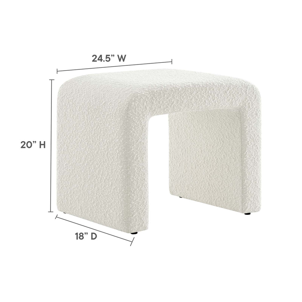 Simba Boucle Fabric Waterfall Stool By Modway - EEI-6737 | Stools | Modishstore - 17