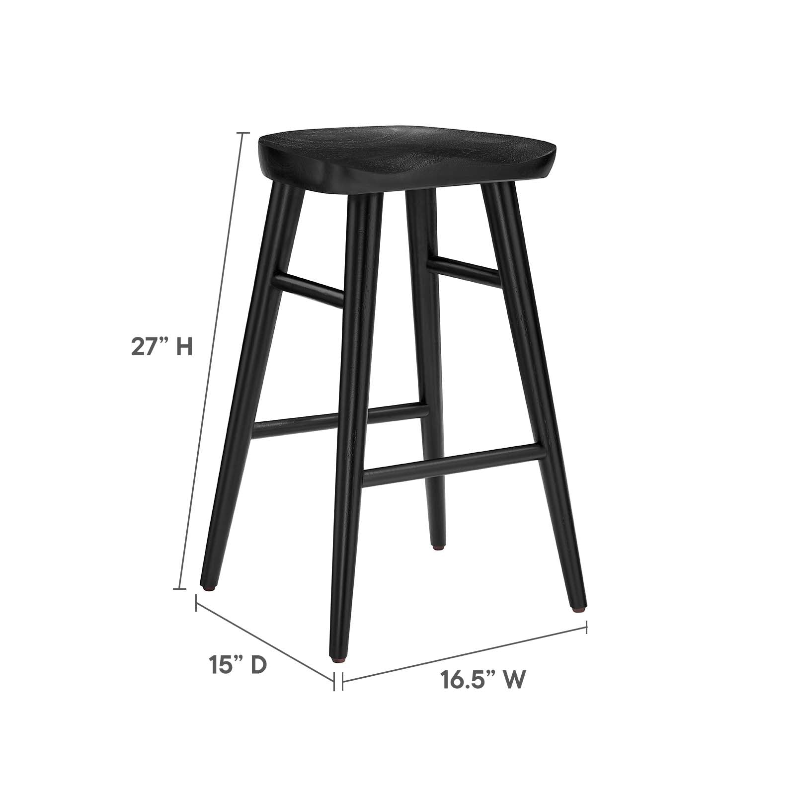 Saville Backless Wood Counter Stools - Set of 2 By Modway - EEI-6739 | Bar Stools | Modishstore - 9
