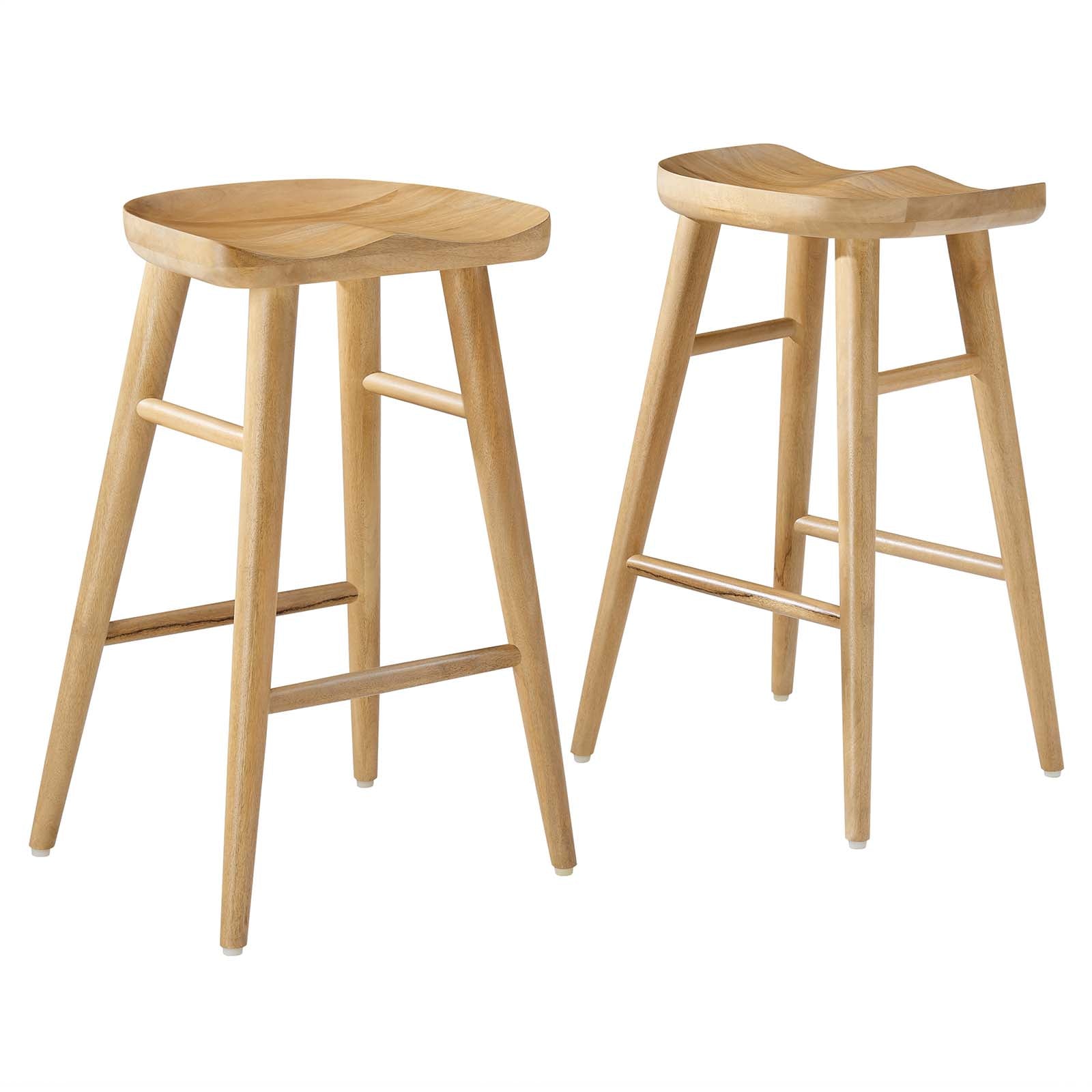 Saville Backless Wood Counter Stools - Set of 2 By Modway - EEI-6739 | Bar Stools | Modishstore - 10