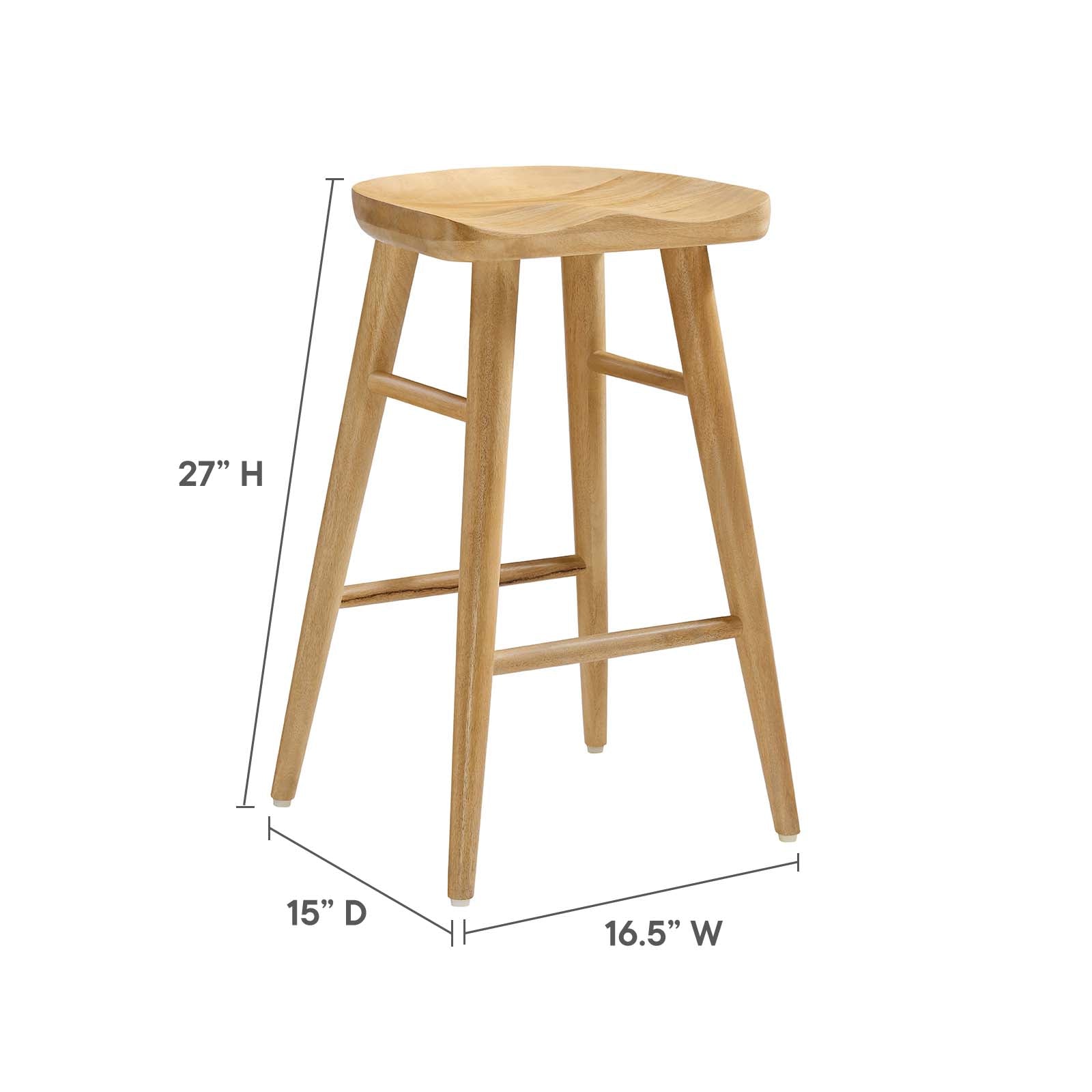 Saville Backless Wood Counter Stools - Set of 2 By Modway - EEI-6739 | Bar Stools | Modishstore - 18