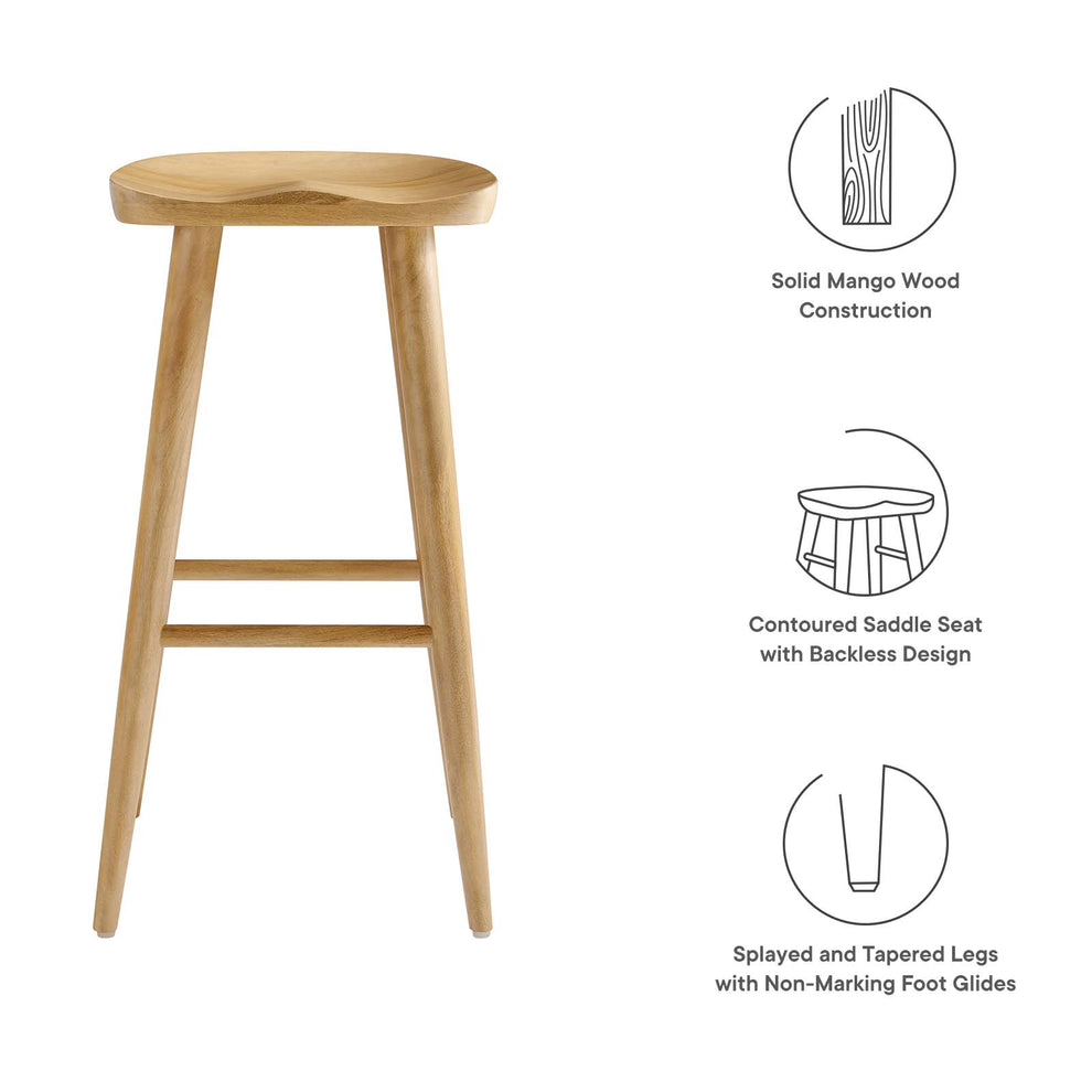 Saville Backless Wood Bar Stools - Set of 2 By Modway - EEI-6740 | Bar Stools | Modishstore - 17