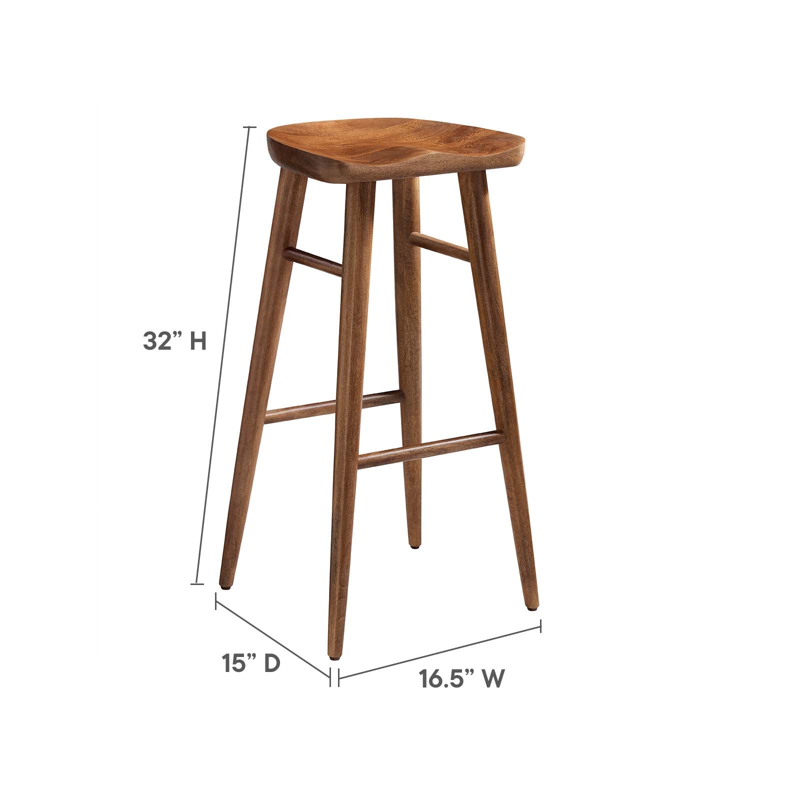 Saville Backless Wood Bar Stools - Set of 2 By Modway - EEI-6740 | Bar Stools | Modishstore - 27