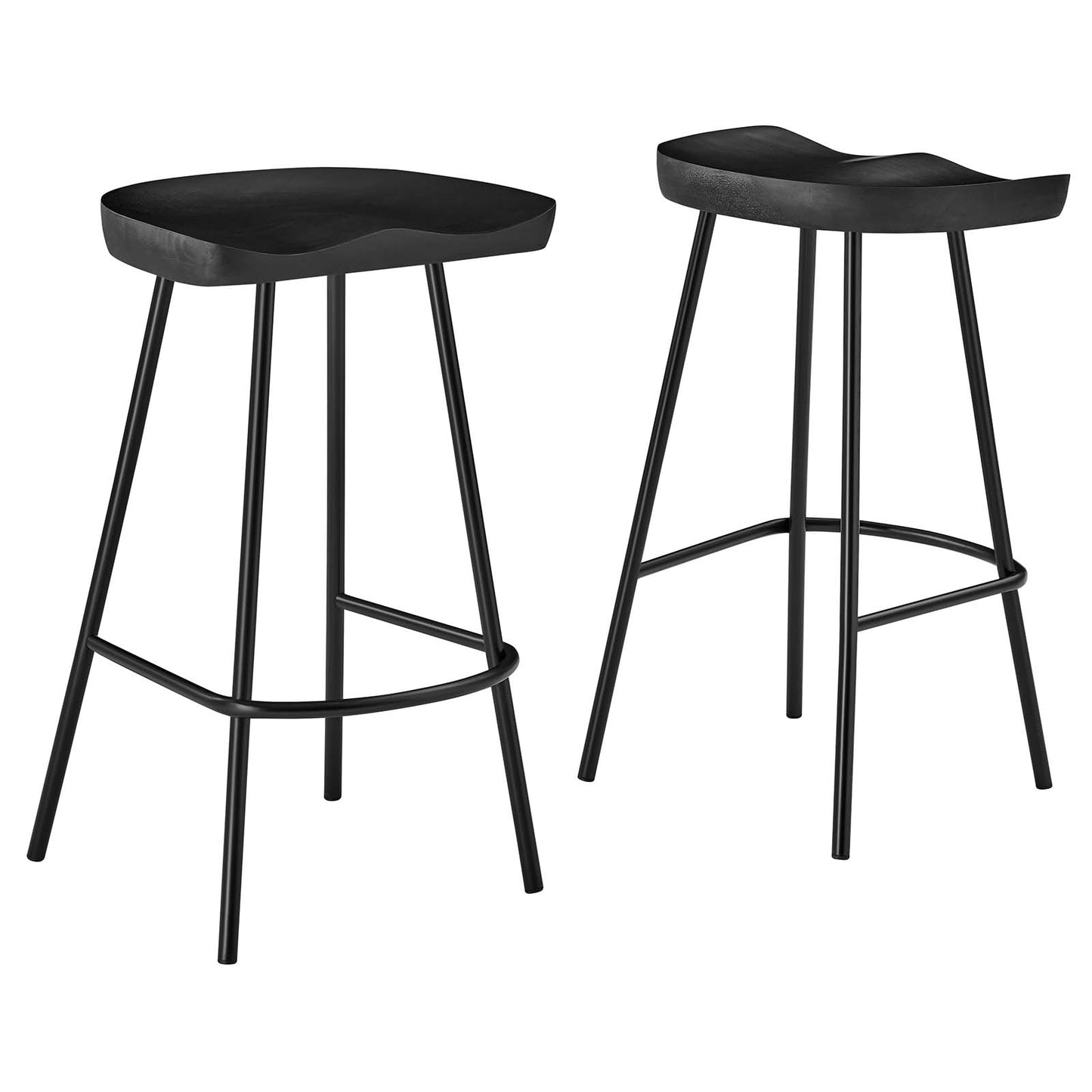 Concord Backless Wood Counter Stools - Set of 2 By Modway - EEI-6741 | Bar Stools | Modishstore - 2