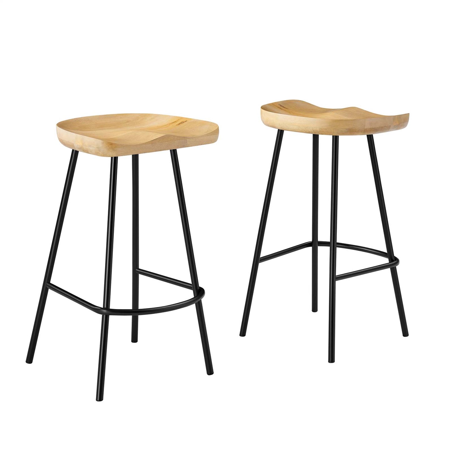 Concord Backless Wood Counter Stools - Set of 2 By Modway - EEI-6741 | Bar Stools | Modishstore - 10