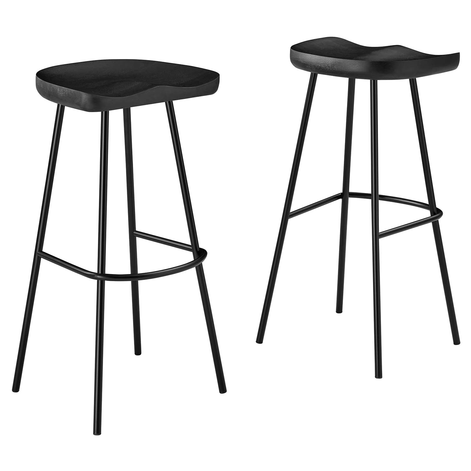 Concord Backless Wood Bar Stools - Set of 2 By Modway - EEI-6742 | Bar Stools | Modishstore - 2