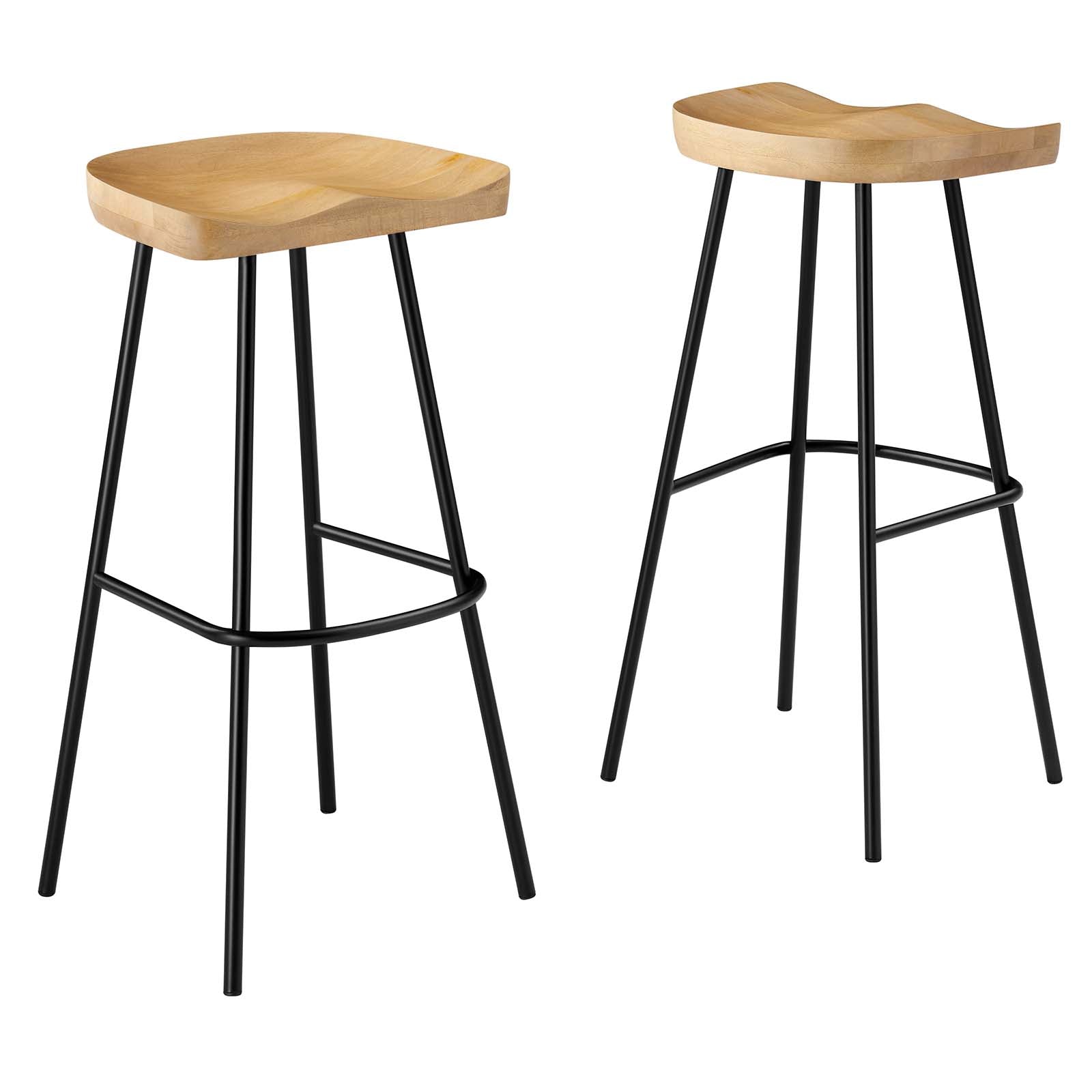 Concord Backless Wood Bar Stools - Set of 2 By Modway - EEI-6742 | Bar Stools | Modishstore - 10