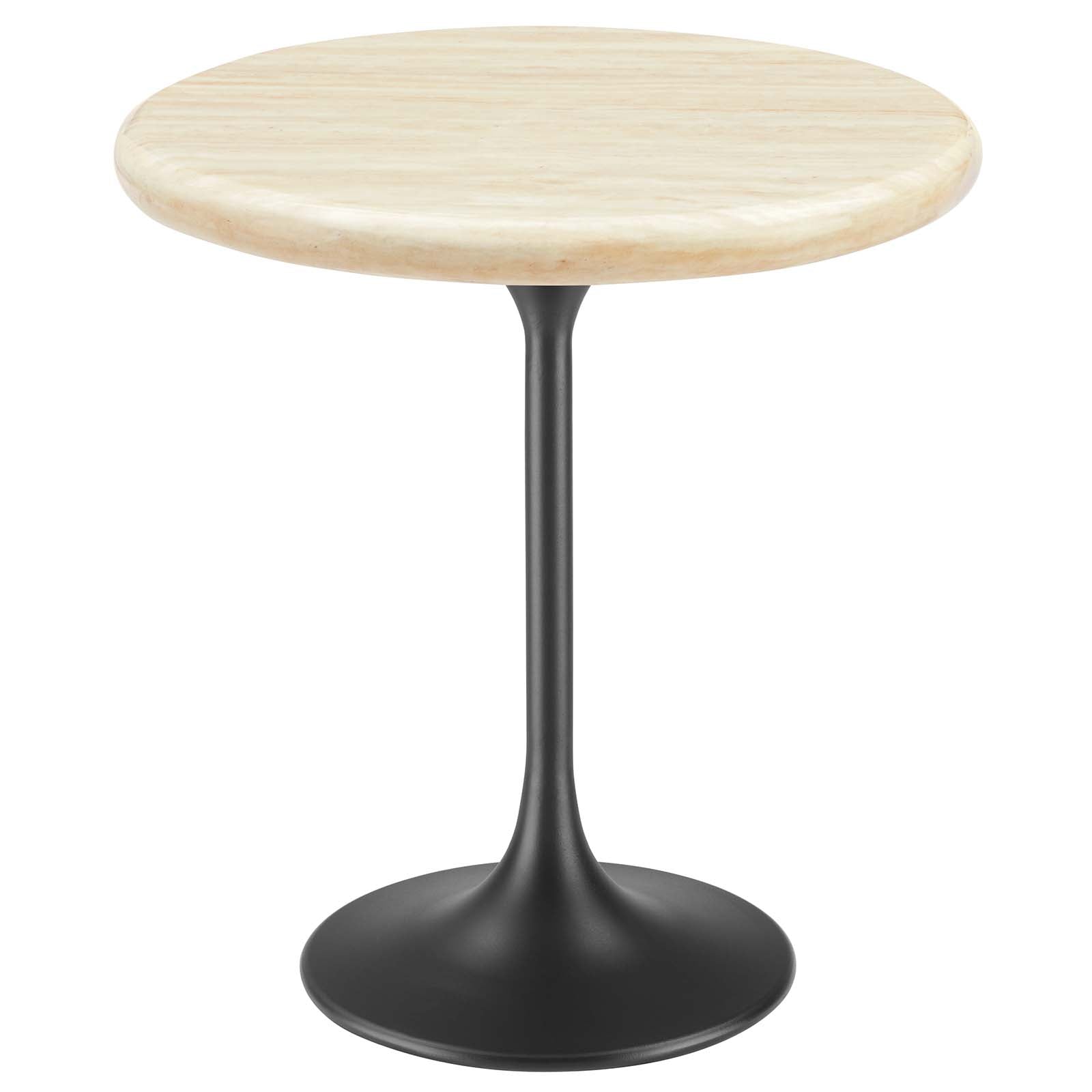 Lippa 20" Round Artificial Travertine  Side Table By Modway - EEI-6747 | Side Tables | Modishstore - 2