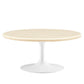 Lippa 36” Round Artificial Travertine  Coffee Table By Modway - EEI-6749 | Coffee Tables | Modishstore - 2