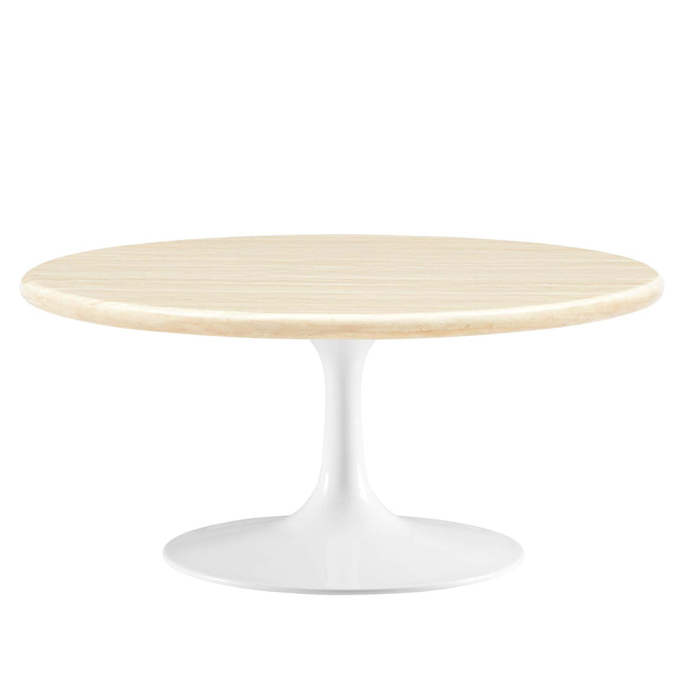 Lippa 36” Round Artificial Travertine  Coffee Table By Modway - EEI-6749 | Coffee Tables | Modishstore - 2