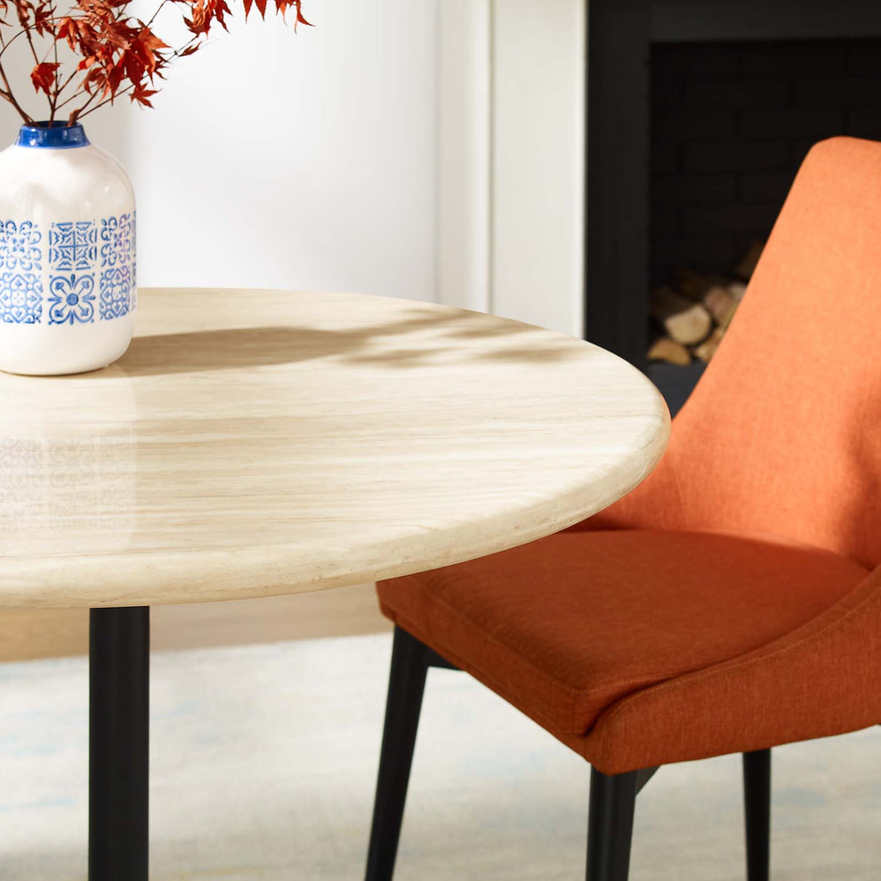 Lippa 36” Round Artificial Travertine  Dining Table By Modway - EEI-6750 | Dining Tables | Modishstore - 8