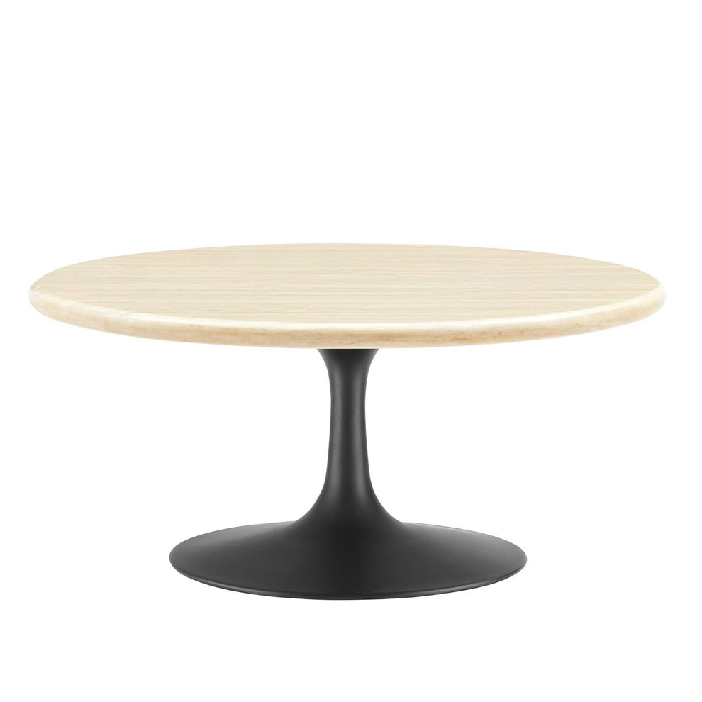 Lippa 36” Round Artificial Travertine  Coffee Table By Modway - EEI-6751 | Coffee Tables | Modishstore - 2
