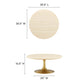 Lippa 36” Round Artificial Travertine  Coffee Table By Modway - EEI-6753 | Coffee Tables | Modishstore - 6