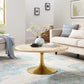 Lippa 36” Round Artificial Travertine  Coffee Table By Modway - EEI-6753 | Coffee Tables | Modishstore - 1