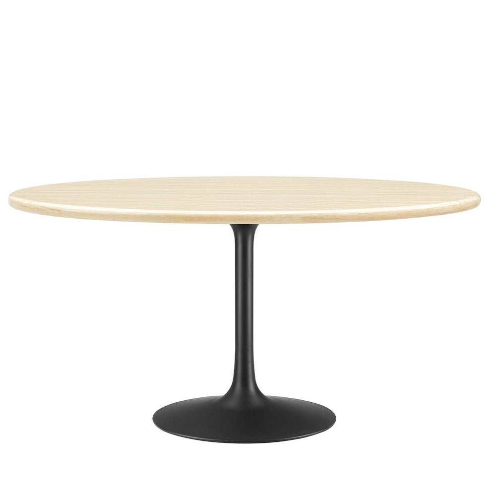 Lippa 60” Oval Artificial Travertine  Dining Table By Modway - EEI-6758 | Dining Tables | Modishstore - 2
