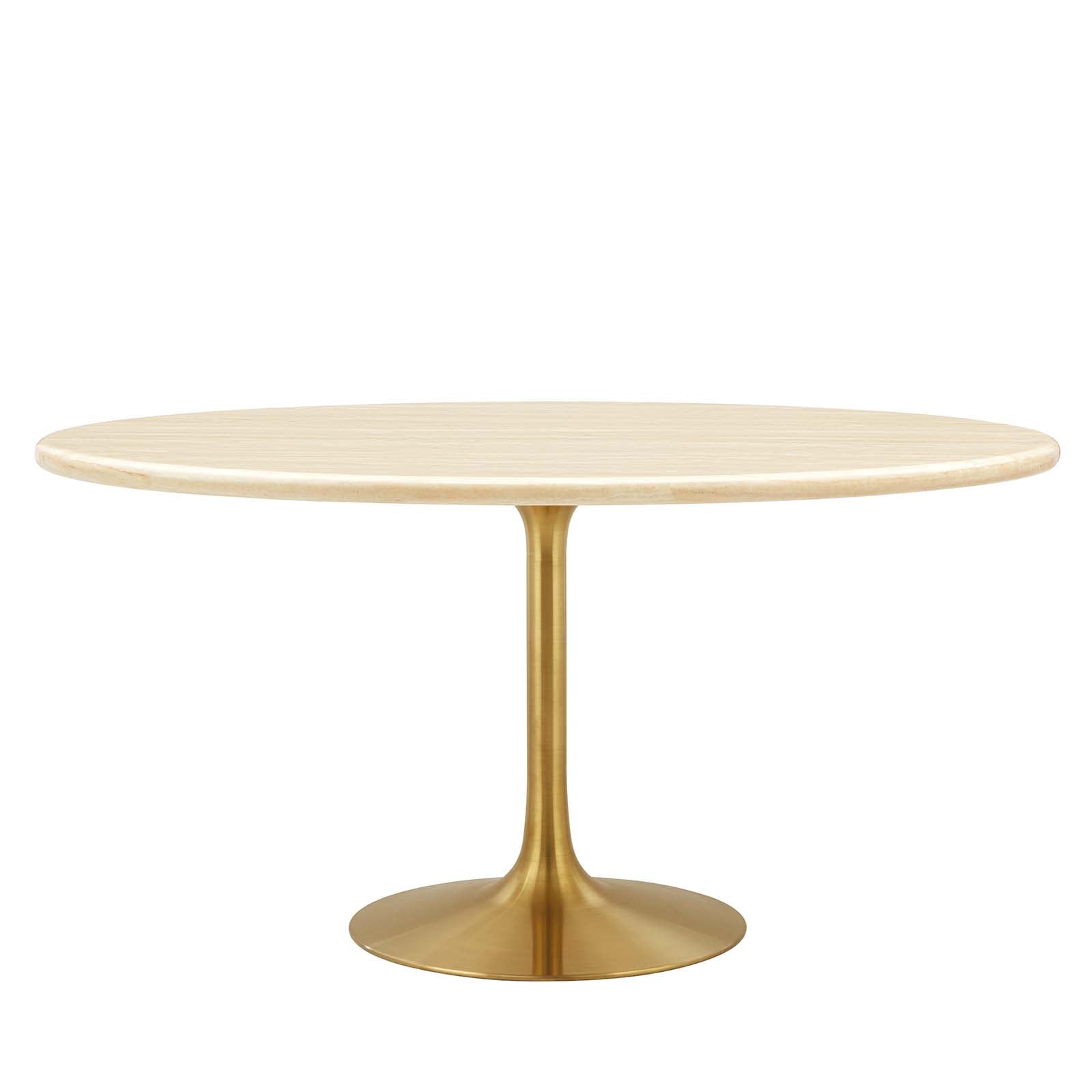 Lippa 60” Oval Artificial Travertine  Dining Table By Modway - EEI-6759 | Dining Tables | Modishstore - 2