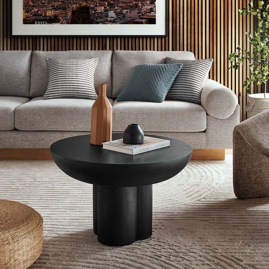 Caspian Round Concrete Coffee Table By Modway - EEI-6760 | Coffee Tables | Modishstore - 1