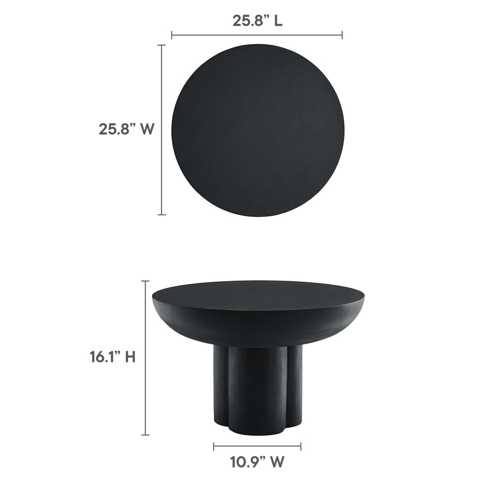 Caspian Round Concrete Coffee Table By Modway - EEI-6760 | Coffee Tables | Modishstore - 8