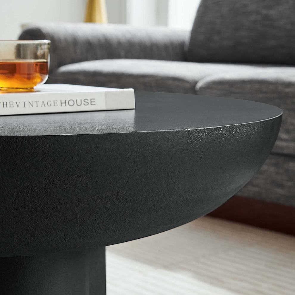 Caspian Round Concrete Coffee Table By Modway - EEI-6760 | Coffee Tables | Modishstore - 9