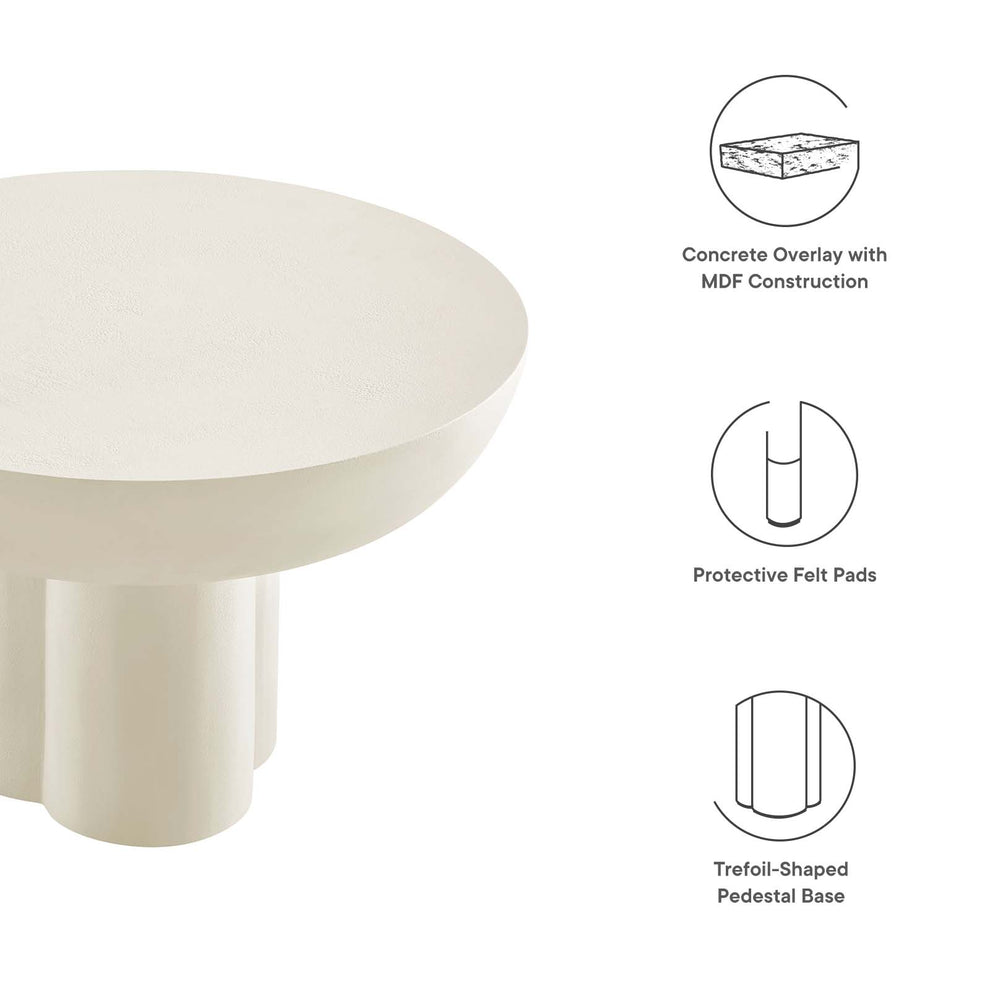 Caspian Round Concrete Coffee Table By Modway - EEI-6760 | Coffee Tables | Modishstore - 16