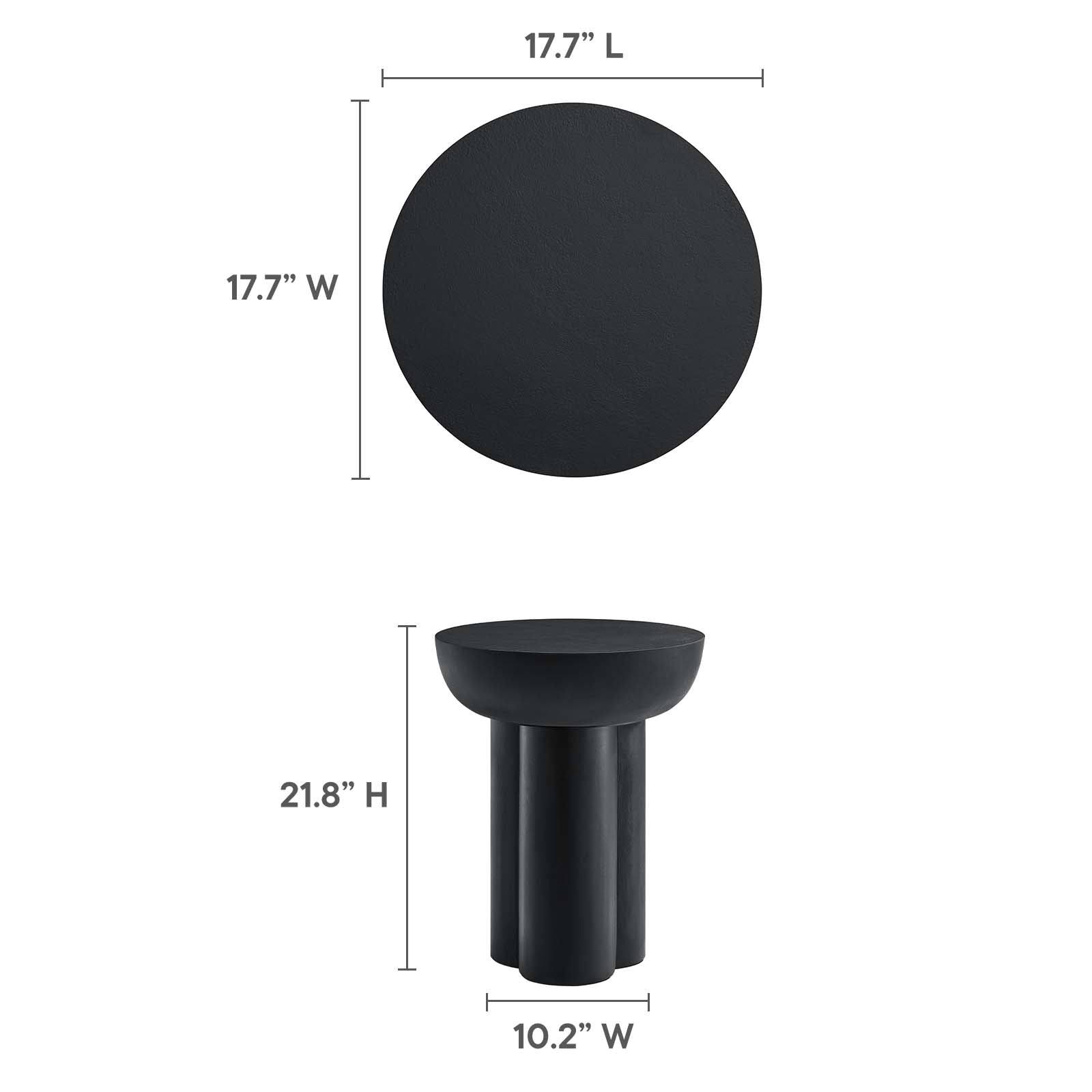 Caspian Round Concrete Side Table By Modway - EEI-6761 | Side Tables | Modishstore - 8