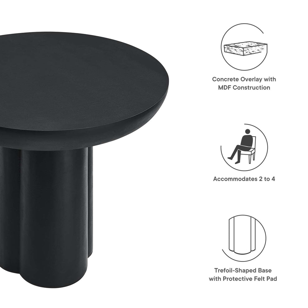 Caspian 40" Round Concrete Dining Table By Modway - EEI-6762 | Dining Tables | Modishstore - 7