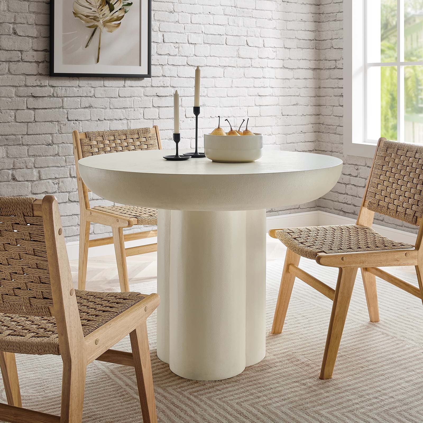 Caspian 40" Round Concrete Dining Table By Modway - EEI-6762 | Dining Tables | Modishstore - 11