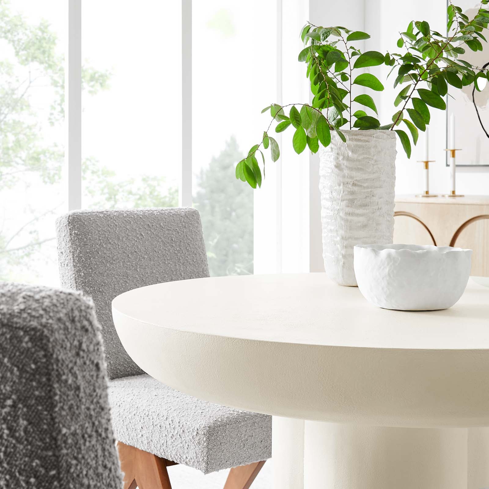 Caspian 40" Round Concrete Dining Table By Modway - EEI-6762 | Dining Tables | Modishstore - 18