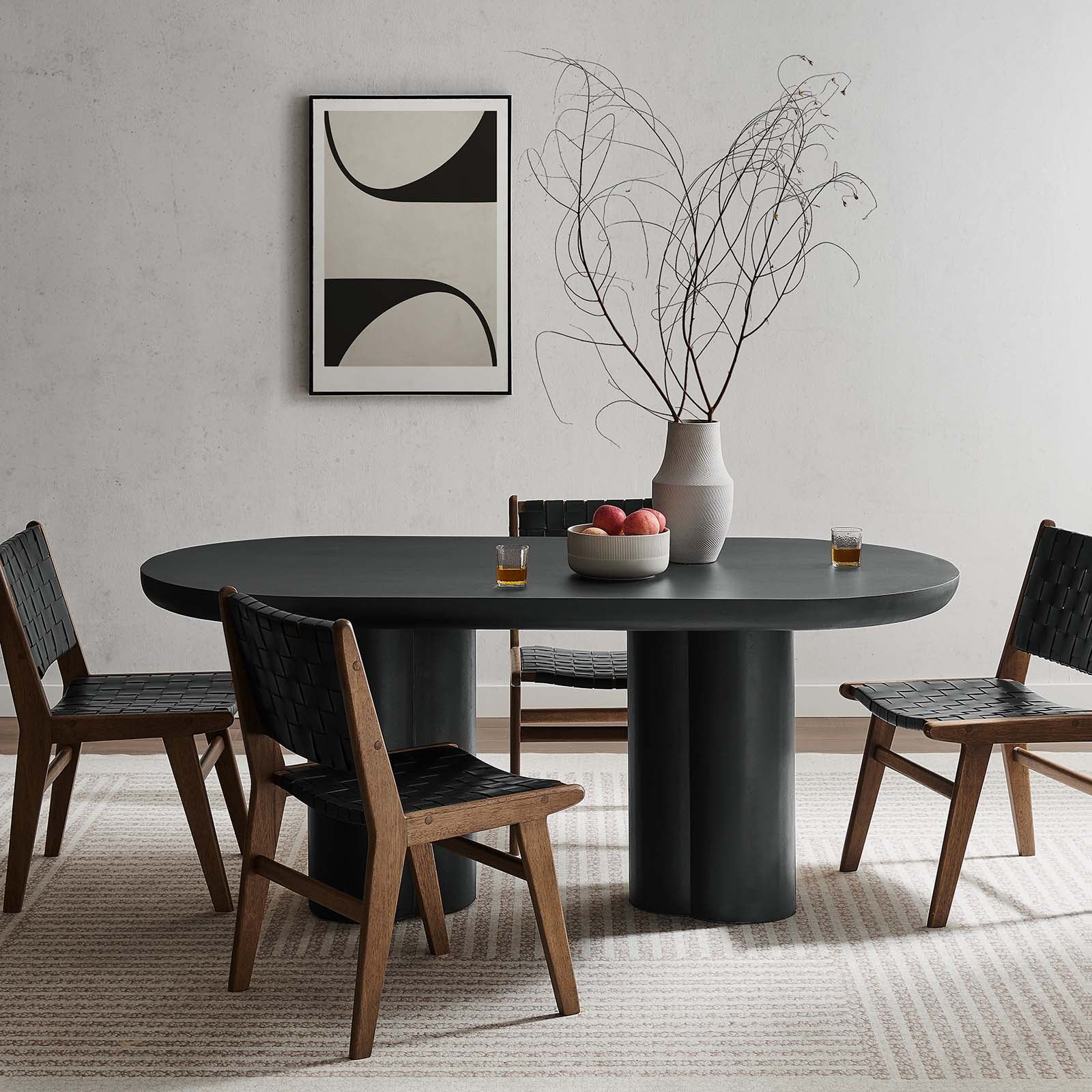 Caspian 72" Oval Concrete Dining Table By Modway - EEI-6764 | Dining Tables | Modishstore