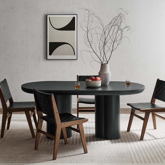 Caspian 72" Oval Concrete Dining Table By Modway - EEI-6764 | Dining Tables | Modishstore