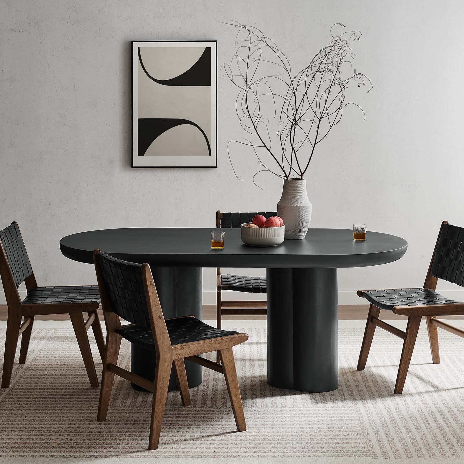 Caspian 72" Oval Concrete Dining Table By Modway - EEI-6764 | Dining Tables | Modishstore - 1