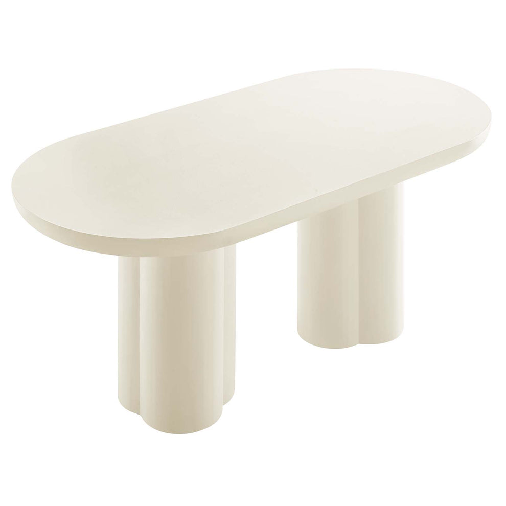 Caspian 72" Oval Concrete Dining Table By Modway - EEI-6764 | Dining Tables | Modishstore - 12