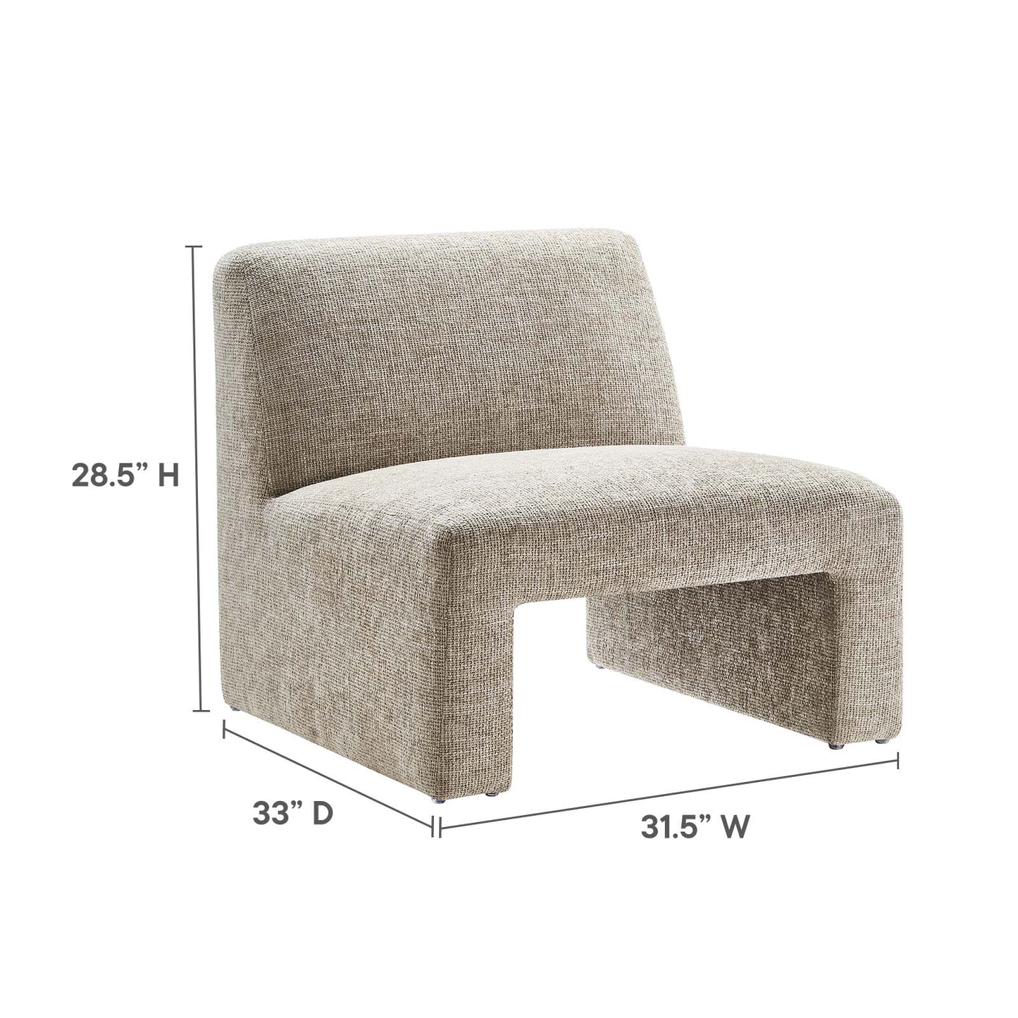Amita Chenille Upholstered Accent Chair By Modway - EEI-6765 | Accent Chairs | Modishstore - 14