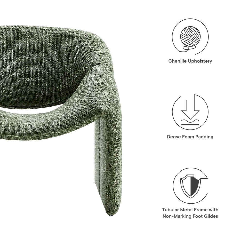Vivi Chenille Upholstered Accent Chair By Modway - EEI-6767 | Accent Chairs | Modishstore - 7
