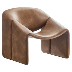 Modway Vivi Vegan Leather Faux Accent chair Contemporary Brown – EEI-6768