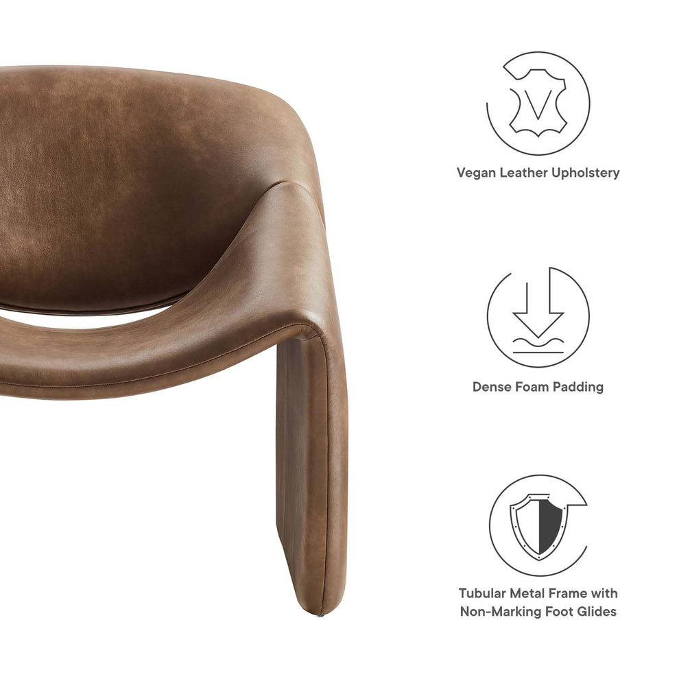 Vivi Vegan Leather Accent Chair By Modway - EEI-6768 | Accent Chairs | Modishstore - 7