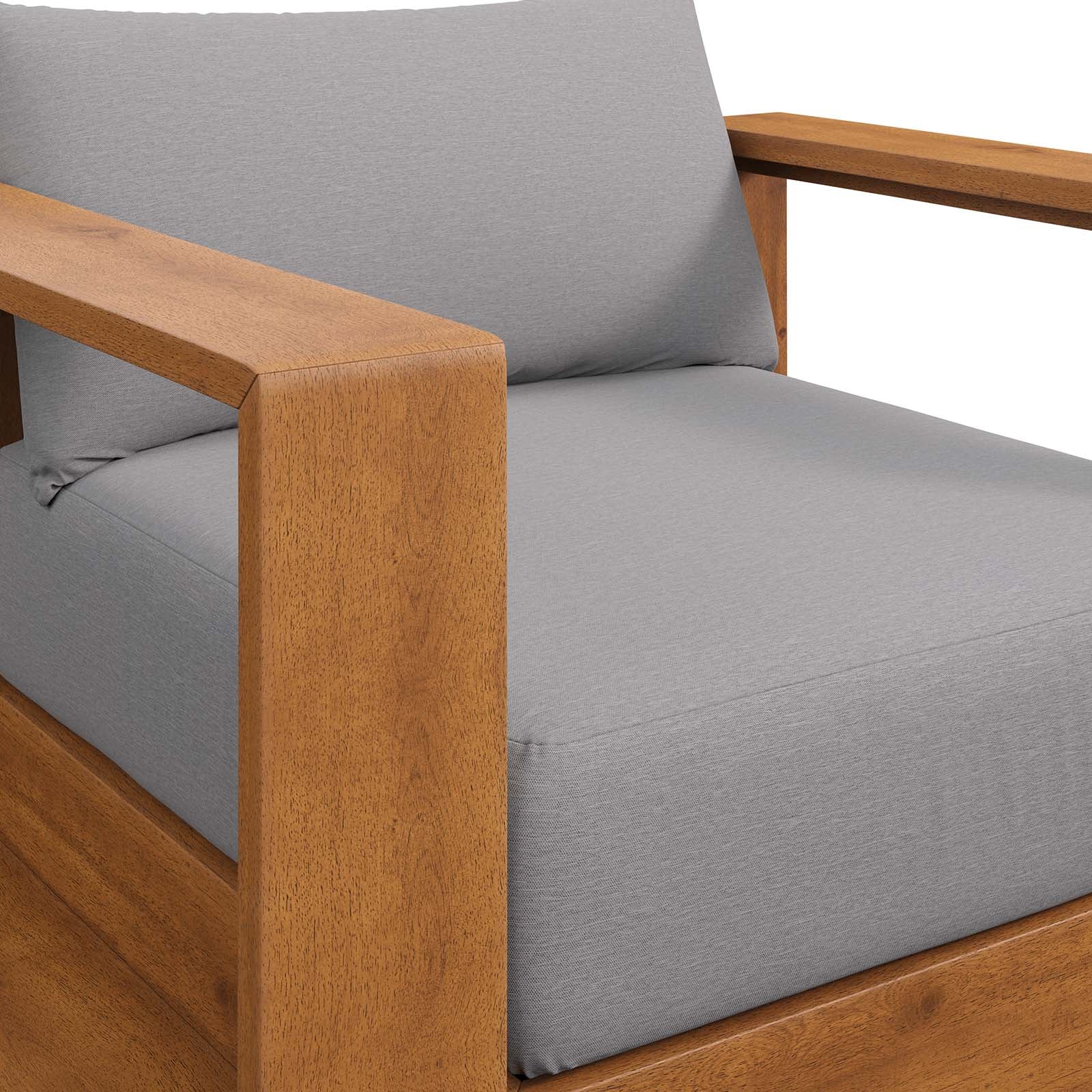 Tahoe Outdoor Patio Acacia Wood Chair By Modway - EEI-6782 | Outdoor Sofas, Loveseats & Sectionals | Modishstore - 6