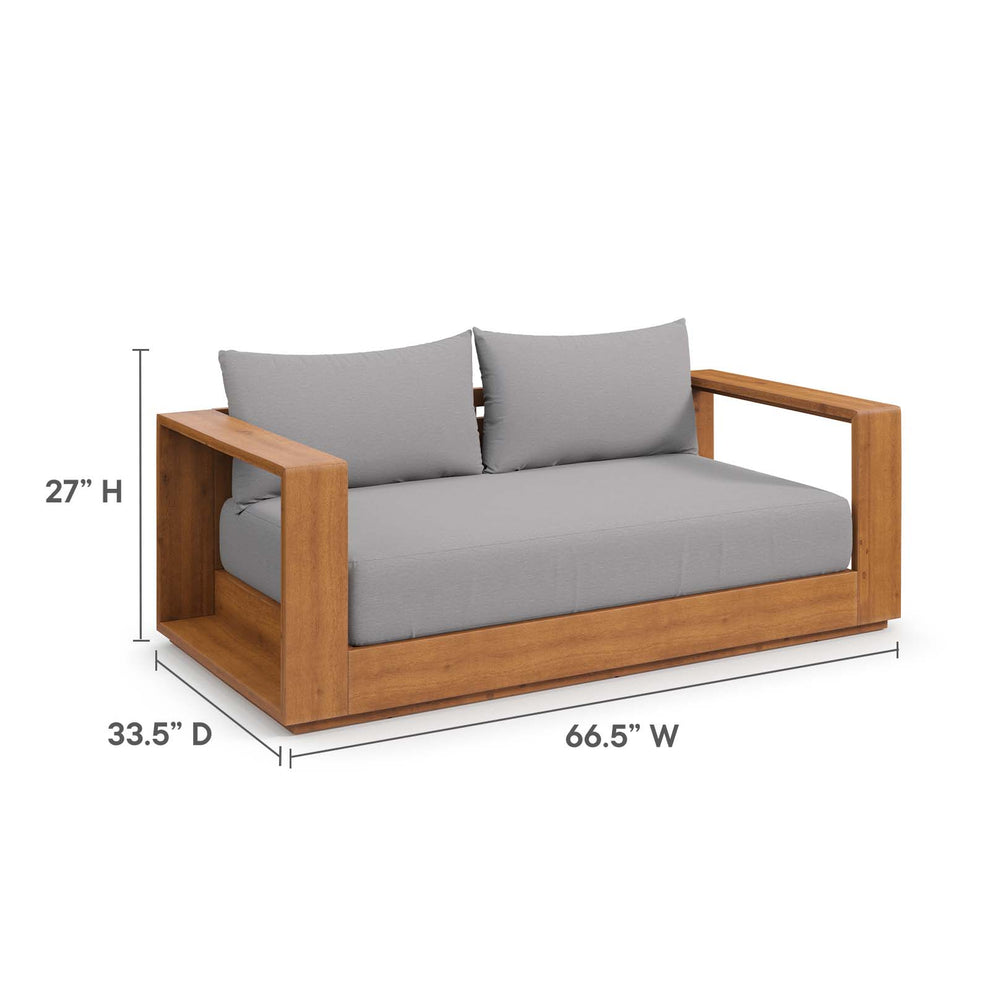 Tahoe Acacia Wood Outdoor Patio Acacia Wood Loveseat By Modway - EEI-6783 | Outdoor Sofas, Loveseats & Sectionals | Modishstore - 8