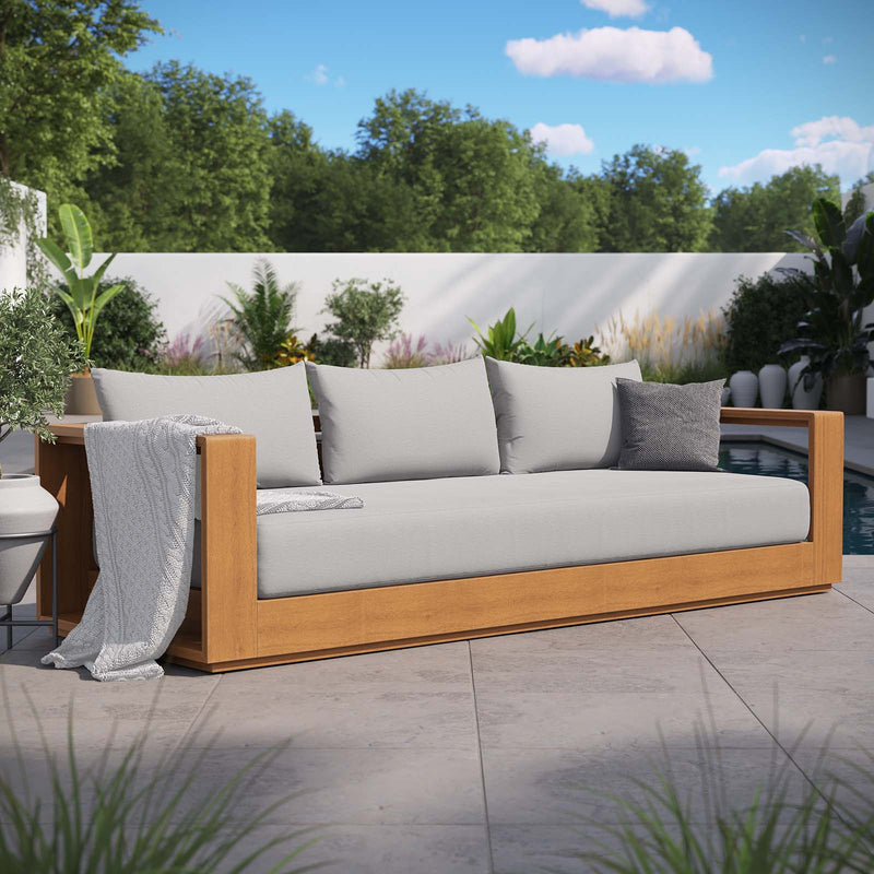 Tahoe Outdoor Patio Acacia Wood Sofa By Modway - EEI-6784 | Outdoor Sofas, Loveseats & Sectionals | Modishstore - 1