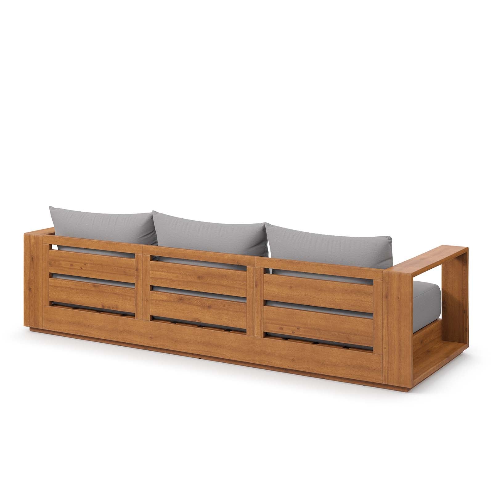 Tahoe Outdoor Patio Acacia Wood Sofa By Modway - EEI-6784 | Outdoor Sofas, Loveseats & Sectionals | Modishstore - 3