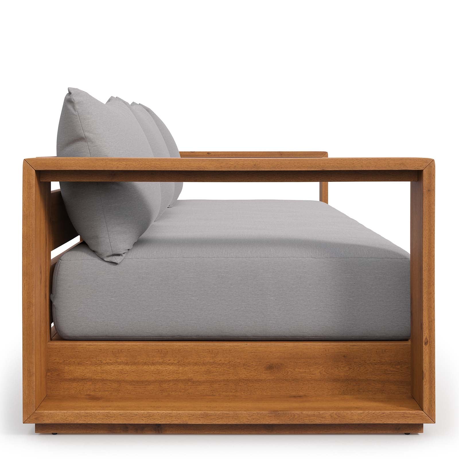 Tahoe Outdoor Patio Acacia Wood Sofa By Modway - EEI-6784 | Outdoor Sofas, Loveseats & Sectionals | Modishstore - 4