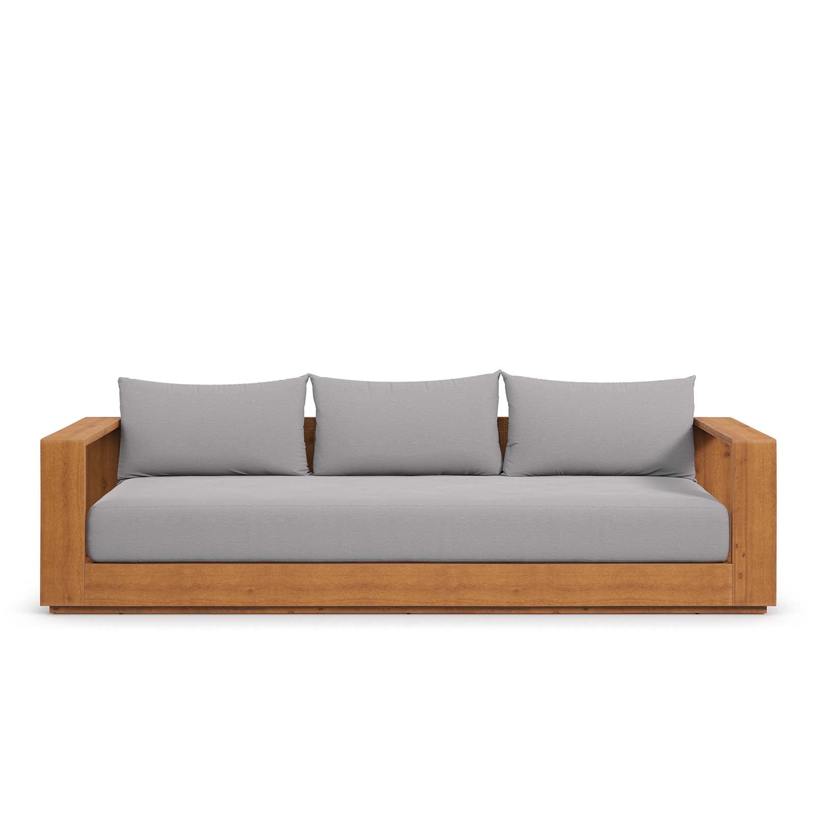 Tahoe Outdoor Patio Acacia Wood Sofa By Modway - EEI-6784 | Outdoor Sofas, Loveseats & Sectionals | Modishstore - 5