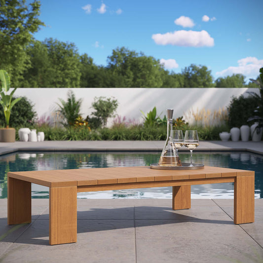 Tahoe Outdoor Patio Acacia Wood Coffee Table By Modway - EEI-6786 | Outdoor Tables | Modishstore - 1
