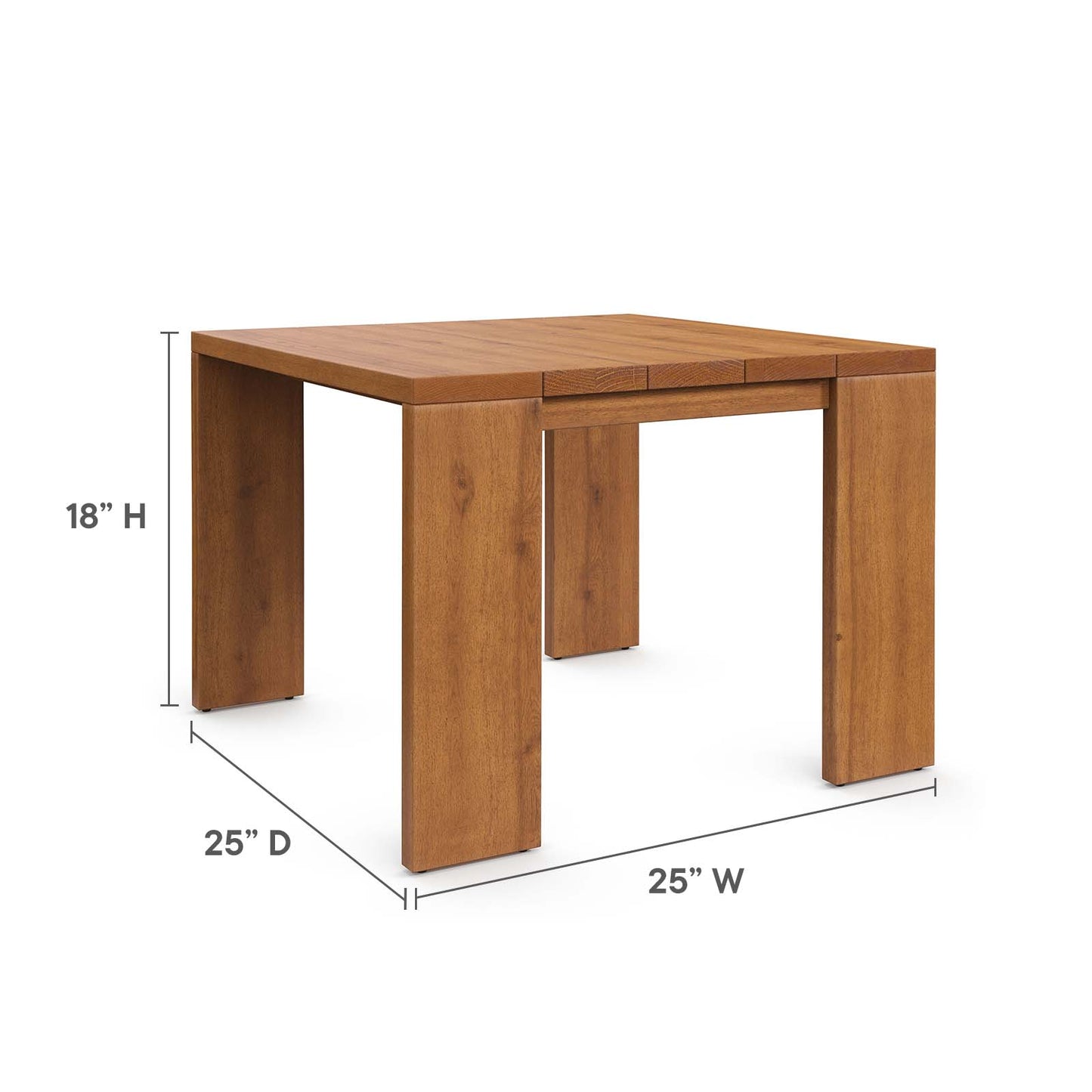 Tahoe Outdoor Patio Acacia Wood Side Table By Modway - EEI-6787 | Outdoor Tables | Modishstore - 8