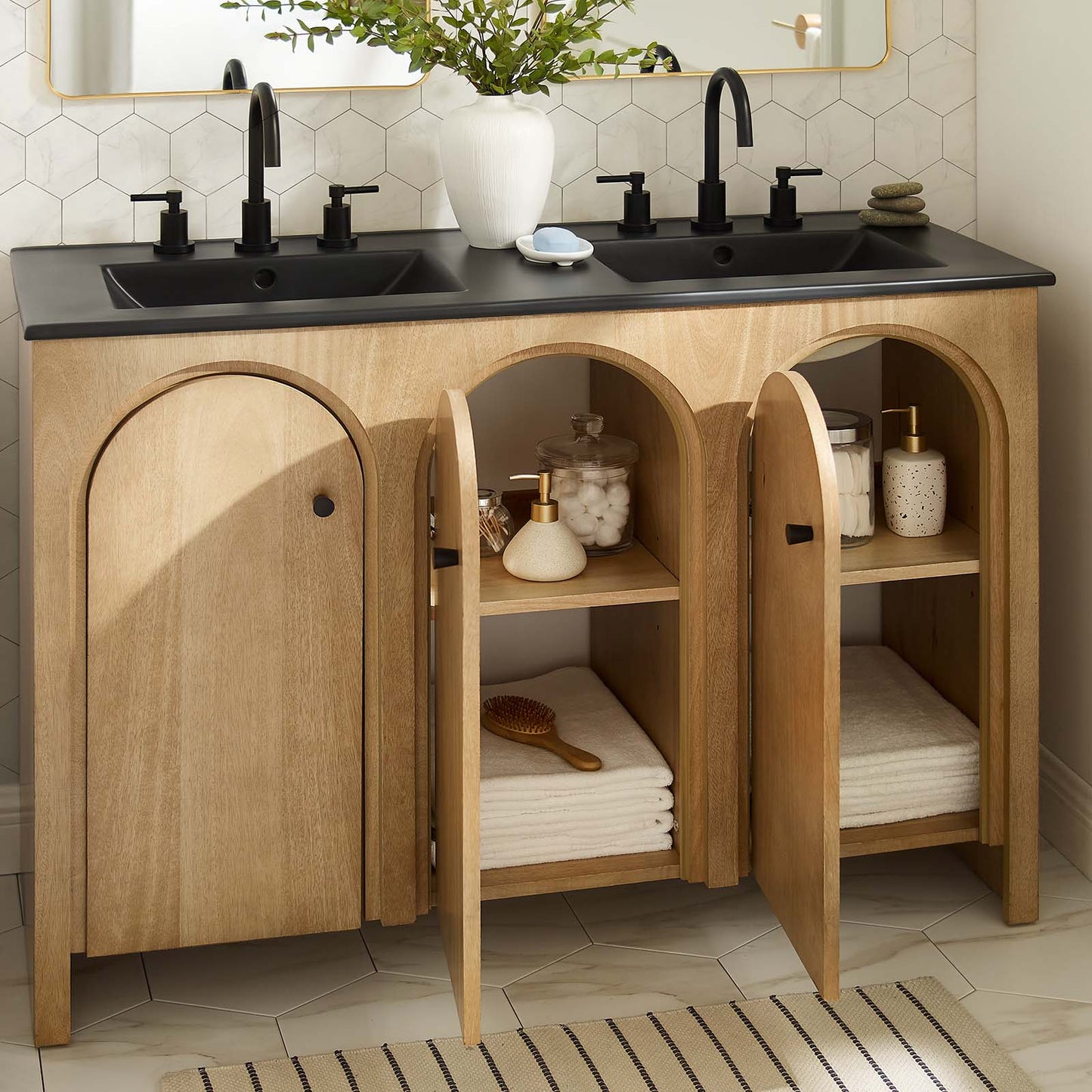 Appia 48" Double Sink Bathroom Vanity By Modway - EEI-6793 | Bathroom Accessories | Modishstore - 3